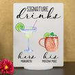 Load image into Gallery viewer, Bar Menu Signature Drinks! -Hers and His - Bar Menu Sign, Bar Sign for wedding and special events.