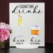 Load image into Gallery viewer, Bar Menu Signature Drinks! -Hers and His - Bar Menu Sign, Bar Sign for wedding and special events.