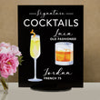 Load image into Gallery viewer, Bar Menu Signature Drinks! -Hers and His - Bar Menu Sign, Bar Sign for wedding and special events.