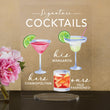 Load image into Gallery viewer, Elation Factory Co Weddings > Decorations > Signs > Wedding and Event Drink Signs Bar Menu Signature Drinks! - Ours, Hers, and His - Bar Menu Sign, Bar Sign for wedding and special events.