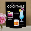 Load image into Gallery viewer, Elation Factory Co Weddings > Decorations > Signs > Wedding and Event Drink Signs Bar Menu Signature Drinks! - Ours, Hers, and His - Bar Menu Sign, Bar Sign for wedding and special events.