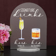 Load image into Gallery viewer, Bar Menu Signature Drinks! -Hers and His - Bar Menu Sign, Bar Sign for wedding and special events.