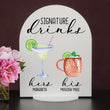 Load image into Gallery viewer, Bar Menu Signature Drinks! -Hers and His - Bar Menu Sign, Bar Sign for wedding and special events.