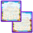 Load image into Gallery viewer, Kid's Name Tracing Board | Dry Erase Letter Tracing | Reusable Name Tracing Board | Letter Tracing Board | Personalized | Car Friends Theme Elation Factory Co Berry-Purple-2-Line-Names-and-Practice-Lines