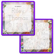 Load image into Gallery viewer, Kid's Name Tracing Board | Dry Erase Letter Tracing | Reusable Name Tracing Board | Letter Tracing Board | Personalized | Flowers Theme Elation Factory Co Berry-Purple-2-Line-Name-and-Alphabet
