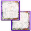 Load image into Gallery viewer, Kid's Name Tracing Board | Dry Erase Letter Tracing | Reusable Name Tracing Board | Letter Tracing Board | Personalized | Flowers Theme Elation Factory Co Berry-Purple-2-Line-Name-and-Practice-Shapes