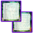 Load image into Gallery viewer, Kid's Name Tracing Board | Dry Erase Letter Tracing | Reusable Name Tracing Board | Letter Tracing Board | Personalized | Forest FriendsTheme Elation Factory Co Berry-Purple-2-Line-Names-and-Practice-Lines