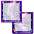Load image into Gallery viewer, Kid's Name Tracing Board | Dry Erase Letter Tracing | Reusable Name Tracing Board | Letter Tracing Board | Personalized | Space Adventure Theme Elation Factory Co Berry-Purple-Numbers-1-30-and-Practice-Lines