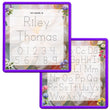 Load image into Gallery viewer, Kid's Name Tracing Board | Dry Erase Letter Tracing | Reusable Name Tracing Board | Letter Tracing Board | Personalized | Flowers Theme