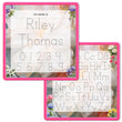 Load image into Gallery viewer, Kid's Name Tracing Board | Dry Erase Letter Tracing | Reusable Name Tracing Board | Letter Tracing Board | Personalized | Flowers Theme