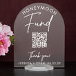 Load image into Gallery viewer, Elation Factory Co Custom Honeymoon (Honeyfund) Fund Acrylic Sign, QR Code Cash Gift Sign, Wedding Gift Sign, Acrylic Wedding Sign