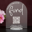 Load image into Gallery viewer, Elation Factory Co Custom Honeymoon (Honeyfund) Fund Acrylic Sign, QR Code Cash Gift Sign, Wedding Gift Sign, Acrylic Wedding Sign