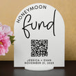 Load image into Gallery viewer, Elation Factory Co Custom Honeymoon (Honeyfund) Fund Acrylic Sign, QR Code Cash Gift Sign, Wedding Gift Sign, Acrylic Wedding Sign