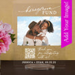 Load image into Gallery viewer, Elation Factory Co Custom Photo Honeymoon (Honeyfund) Fund Acrylic Sign, QR Code Cash Gift Sign, Wedding Gift Sign, Acrylic Wedding Sign