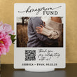 Load image into Gallery viewer, Elation Factory Co Custom Photo Honeymoon (Honeyfund) Fund Acrylic Sign, QR Code Cash Gift Sign, Wedding Gift Sign, Acrylic Wedding Sign