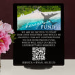 Load image into Gallery viewer, Elation Factory Co Custom Tropical Beach Honeymoon (Honeyfund) Fund Acrylic Sign, QR Code Cash Gift Sign, Wedding Gift Sign, Acrylic Wedding Sign