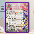 Load image into Gallery viewer, Elation Factory Co Toys & Games > Toys > Learning & School Kids Routine Chart | Chore Chart for Kids | Daily Checklist | Kids Daily Tasks | Daily Routine | Dry-Erase | Personalized | Flower Theme