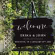 Load image into Gallery viewer, Elation Factory Co Weddings > Decorations > Signs > Wedding Welcome Signs Semi-Custom Wedding Welcome Sign with Paintbrush Background, Acrylic Wedding Sign