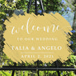 Load image into Gallery viewer, Elation Factory Co Weddings > Decorations > Signs > Wedding Welcome Signs Semi-Custom Wedding Welcome Sign with Paintbrush Background, Acrylic Wedding Sign