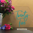 Load image into Gallery viewer, Elation Factory Co Weddings > Decorations > Serving & Dining > Table Décor > Table Numbers Custom Color - Hexagon Table numbers with stand, clear acrylic wedding table number, Wedding Table Decor, Plexiglass Table Numbe