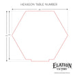Load image into Gallery viewer, Elation Factory Co Weddings > Decorations > Serving & Dining > Table Décor > Table Numbers Hexagon Table numbers with stand, clear acrylic wedding table number, Geometric Wedding Table Decor, Plexiglass Table Number, Modern Wedding