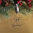 Load image into Gallery viewer, Elation Factory Co Color / No Box Custom Engagement Christmas Ornament, Clear Acrylic Wedding Christmas Ornament, Engagement Gift, Modern Holiday Decor