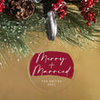 Load image into Gallery viewer, Elation Factory Co Custom First Christmas Together, Clear Acrylic Wedding Christmas Ornament, Couples Gift, Engagement or Wedding Gift, Modern Holiday Decor