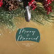Load image into Gallery viewer, Elation Factory Co Custom First Christmas Together, Clear Acrylic Wedding Christmas Ornament, Couples Gift, Engagement or Wedding Gift, Modern Holiday Decor