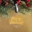 Load image into Gallery viewer, Elation Factory Co Custom First Christmas Together, Clear Acrylic Wedding Christmas Ornament, Couples Gift, Engagement or Wedding Gift, Modern Holiday Decor