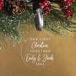 Load image into Gallery viewer, Elation Factory Co Custom Mr. and Mrs. First Christmas Christmas Ornament, Clear Acrylic Wedding Christmas Ornament, Wedding Gift, Modern Holiday Decor