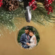 Load image into Gallery viewer, Elation Factory Co Custom Photo Christmas, Clear Acrylic Wedding Christmas Ornament, Couples Gift, Engagement or Wedding Gift