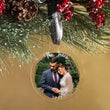 Load image into Gallery viewer, Elation Factory Co Custom Photo Christmas, Clear Acrylic Wedding Christmas Ornament, Couples Gift, Engagement or Wedding Gift