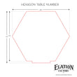 Load image into Gallery viewer, Elation Factory Co Weddings > Decorations > Serving & Dining > Table Décor > Table Numbers Custom Hexagon Table Numbers with Stand