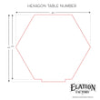 Load image into Gallery viewer, Elation Factory Co Weddings > Decorations > Serving & Dining > Table Décor > Table Numbers Custom Paint Brush Style Background - Hexagon Table numbers with stand, clear acrylic wedding table number