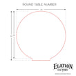 Load image into Gallery viewer, Elation Factory Co Weddings > Decorations > Serving & Dining > Table Décor > Table Numbers Custom Paint Brush Style Background - Round Table numbers with stand, clear acrylic wedding table number