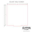 Load image into Gallery viewer, Elation Factory Co Weddings > Decorations > Serving & Dining > Table Décor > Table Numbers Custom Square Table Numbers with Stand