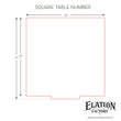 Load image into Gallery viewer, Elation Factory Co Weddings > Decorations > Serving & Dining > Table Décor > Table Numbers Square Table numbers with stand, clear acrylic wedding table number, Wedding Table Decor, Plexiglass Table Number, Modern Weddings