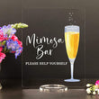 Load image into Gallery viewer, Elation Factory Co Weddings > Decorations > Signs Mimosa Bar, Open Bar Wedding Bar Menu Sign and Cocktail Bar Sign for wedding and special events.