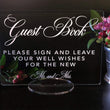 Load image into Gallery viewer, Elation Factory Co Weddings > Decorations > Signs Please Sign Our Guest Book Acrylic Sign, Guestbook Sign, Wedding Guestbook Sign, Acrylic Wedding Sign