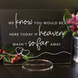 Load image into Gallery viewer, Elation Factory Co Weddings > Decorations > Signs We Know You Would Be Here Today, if Heaven Weren't So Far Away, Wedding Acrylic Sign, Acrylic Wedding Sign