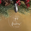 Load image into Gallery viewer, Elation Factory Co White / No Box Custom Engagement Christmas Ornament, Clear Acrylic Wedding Christmas Ornament, Engagement Gift, Modern Holiday Decor