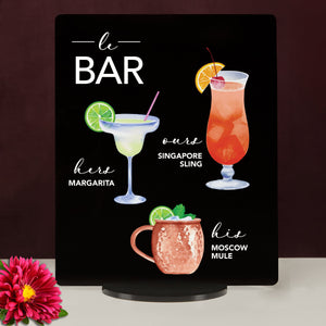 Elation Factory Co Weddings > Decorations > Signs > Wedding and Event Drink Signs Bar Menu Signature Drinks! - Ours, Hers, and His - Bar Menu Sign, Bar Sign for wedding and special events.