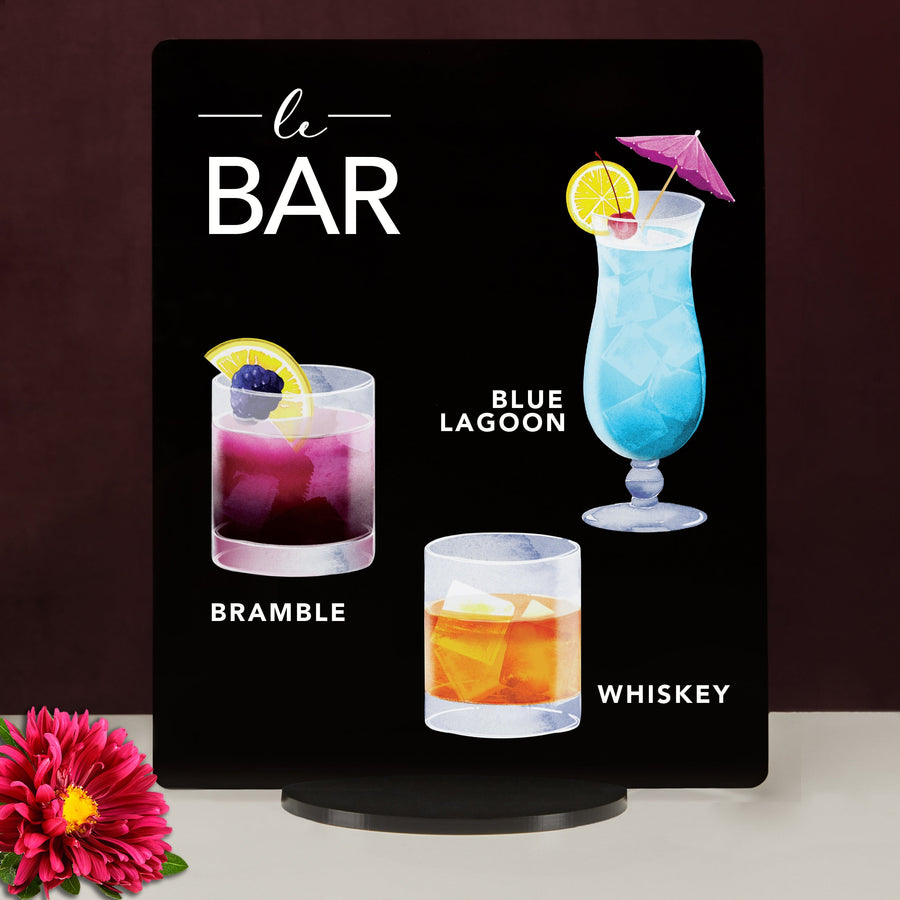 Elation Factory Co Weddings > Decorations > Signs > Wedding and Event Drink Signs Bar Menu Signature Drinks! - Ours, Hers, and His - Bar Menu Sign, Bar Sign for wedding and special events.