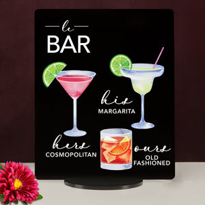 Elation Factory Co Weddings > Decorations > Signs > Wedding and Event Drink Signs Bar Menu Signature Drinks! - Ours, Hers, and His - Bar Menu Sign, Bar Sign for wedding and special events.