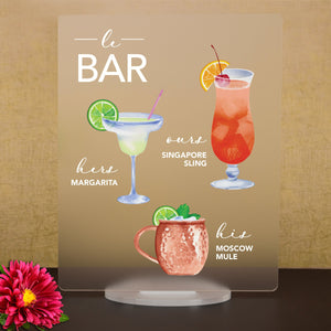 Elation Factory Co Weddings > Decorations > Signs > Wedding and Event Drink Signs Bar Menu Signature Drinks! - Ours, Hers, and His - Bar Menu Sign, Bar Sign for wedding and special events.