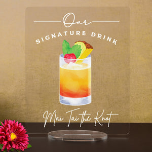 Elation Factory Co Weddings > Decorations > Signs > Wedding and Event Drink Signs Bar Menu Signature Drinks! - Ours, Hers, and His - Bar Menu Sign, Bar Sign for wedding and special events.