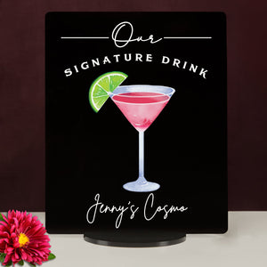 Elation Factory Co Weddings > Decorations > Signs > Wedding and Event Drink Signs Bar Menu Signature Drinks! - Ours, Hers, and His - Bar Menu Sign, Bar Sign for wedding and special events.