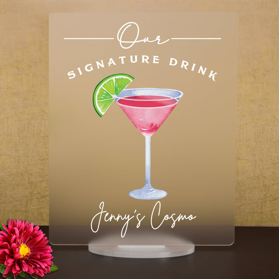 Elation Factory Co Weddings > Decorations > Signs > Wedding and Event Drink Signs Bar Menu Signature Drinks! - Ours, Hers, and His - Bar Menu Sign, Bar Sign for wedding and special events.