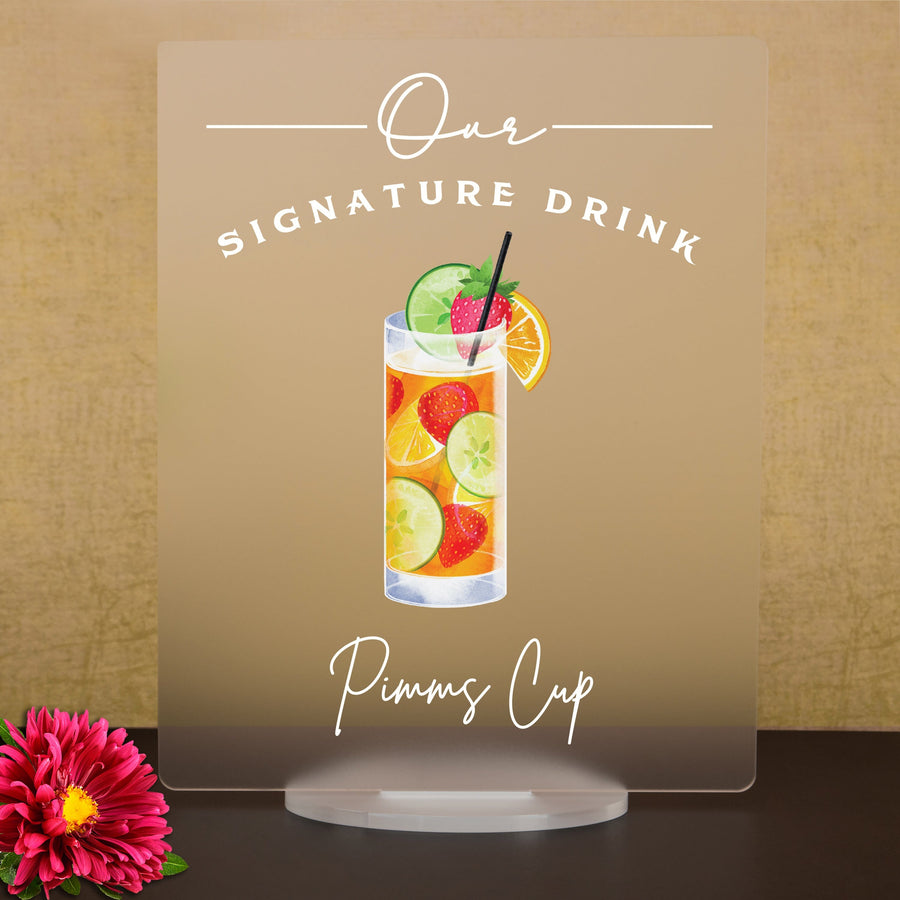 Elation Factory Co Weddings > Decorations > Signs > Wedding and Event Drink Signs Bar Menu Signature Drinks! - Ours, Hers, and His - Bar Menu Sign, Bar Sign for wedding and special events.