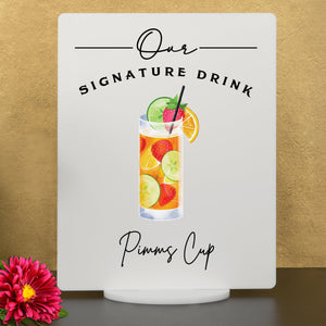 Elation Factory Co Weddings > Decorations > Signs > Wedding and Event Drink Signs Bar Menu Signature Drinks! - Ours, Hers, and His - Bar Menu Sign, Bar Sign for wedding and special events.